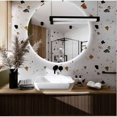 Carrelage sol / mur effet terrazzzo coloré 60x60 cm STRACCIATELLA NACAR