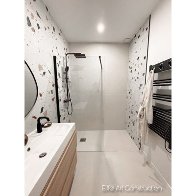 Carrelage sol / mur effet terrazzzo coloré 60x60 cm STRACCIATELLA NACAR