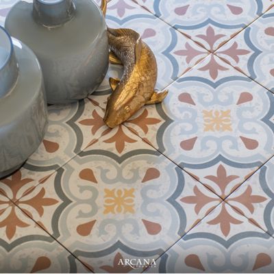 Carrelage sol / mur effet terrazzzo coloré à motif 20x20 cm STRACCIATELLA GUBA