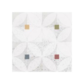 Carrelage sol / mur effet terrazzzo coloré à motif  20x20 cm STRACCIATELLA ZELTEN(vendu par boite 1m2)
