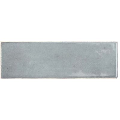 Carrelage sol / mur effet zellige bejmat marocain 5X15 cm bleu brillant 5X15 cm COCO BLUE GRASS WALL