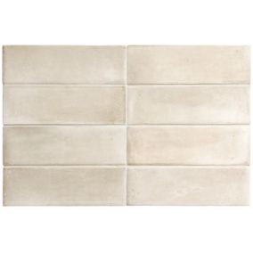 Carrelage sol / mur effet zellige bejmat marocain 5X15 cm crème mate 5X15 cm COCO CANVAS MATT (vendu par boite de 0.50m2)