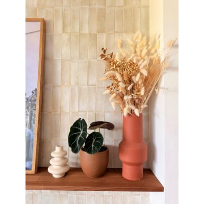 Carrelage sol / mur effet zellige bejmat marocain 5X15 cm crème mate 5X15 cm COCO CANVAS MATT