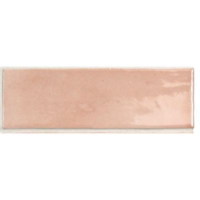 Carrelage sol / mur effet zellige bejmat marocain 5X15 cm rose brillant 5X15 cm COCO ORCHARD PINK WALL