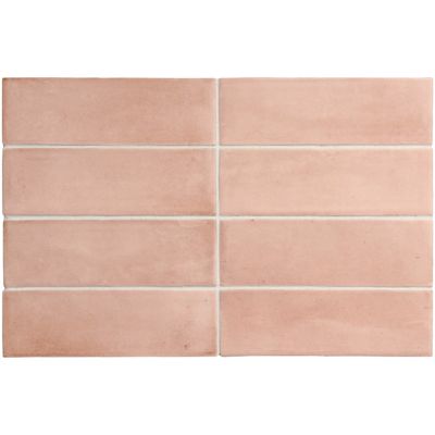 Carrelage sol / mur effet zellige bejmat marocain 5X15 cm rose mate 5X15 cm COCO ORHARD PINK MATT