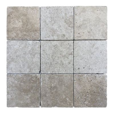 Carrelage sol/mur en travertin beige Impéria - 20 x 20 x 1 cm - C-NEGOCE