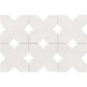 Carrelage sol / mur forme croix 12x12 cm KASBAH BASE BONE