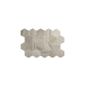 Carrelage sol / mur hexagonal aspect marbre 11,6x10,1 cm - LITHOS BEIGE