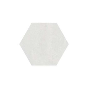 Carrelage sol / mur hexagonal effet béton blanc perle 29,2x25,4 cm URBAN HEXA LIGHT