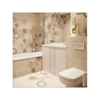 Carrelage sol / mur hexagonal effet béton gris RIFT HEXAGONO CREMA