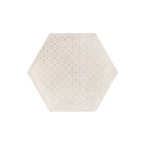 Carrelage sol / mur hexagonal effet béton à motif beige 29,2x25,4 cm URBAN HEXA MELANGE NATURAL