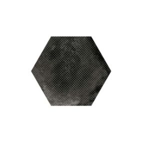 Carrelage sol / mur hexagonal effet béton à motif noir 29,2x25,4 cm URBAN HEXA MELANGE DARK