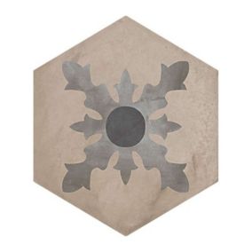 Carrelage sol / mur hexagonal effet ciment 25 x 21.6 cm TERRA CARDINALE HEXAGONAL  GRIS