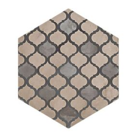 Carrelage sol / mur hexagonal effet ciment 25 x 21.6 cm TERRA COLONIALE HEXAGONAL