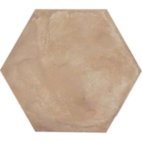 Carrelage sol / mur hexagonal effet ciment 25 x 21.6 cm  TERRA OCRA HEXAGONAL