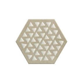 Carrelage sol / mur hexagonal effet ciment 25x21,6 cm TERRACRETA Intarsio Argilla(vendu par boite de 1.18m2)