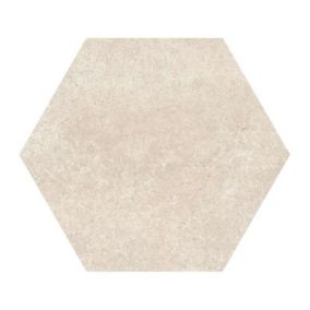 Carrelage sol / mur hexagonal effet ciment beige 17,5x20 cm HEXATILE CEMENT SAND