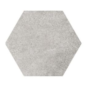 Carrelage sol / mur hexagonal effet ciment gris 17,5x20 cm HEXATILE CEMENT GREY