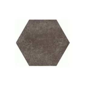 Carrelage sol / mur hexagonal effet ciment marron 17,5x20 cm HEXATILE CEMENT MUD