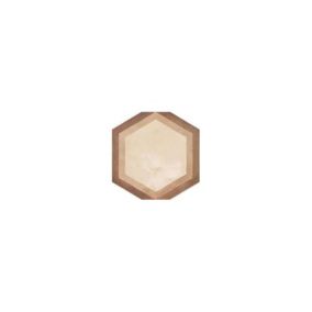 Carrelage sol / mur hexagonal effet ciment vieilli beige 25x21,6 cm TERRA CORNICE HEXAGONAL