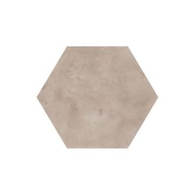 Carrelage sol / mur hexagonal effet ciment vieilli gris claire 25x21,6 cm TERRA GRIGIO