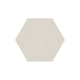 Carrelage sol / mur hexagonal effet terrazzo grand format blanc 51,9x59,9 cm  MICRA Hexagono Blanco