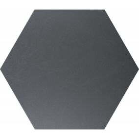 Carrelage sol / mur hexagonal noir mate 26,23 cm ALCHIMIA NERO