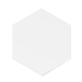 Carrelage sol / mur hexagonal uni blanc 17,5x20 cm COIMBRA WHITE 30631