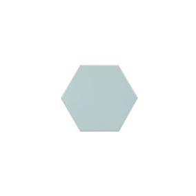 Carrelage sol / mur hexagonal uni bleu mate 11,6x10,1 cm KROMATIKA BLEU CLAIRE