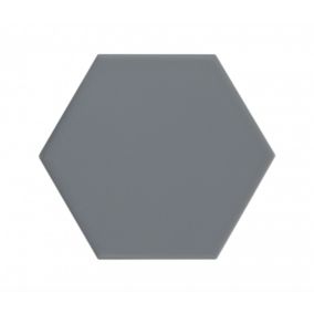 Carrelage sol / mur hexagonal uni gris bleu 11,6x10,1 cm KROMATIKA DENIM BLUE