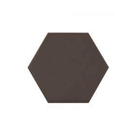 Carrelage sol / mur hexagonal uni marron mate 11,6x10,1 cm KROMATIKA BROWN