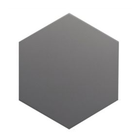 Carrelage sol / mur hexagonal uni noir 17,5x20 cm COIMBRA BLACK 30635