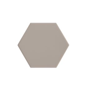 Carrelage sol / mur hexagonal uni taupe mate 11,6x10,1 cm KROMATIKA BEIGE