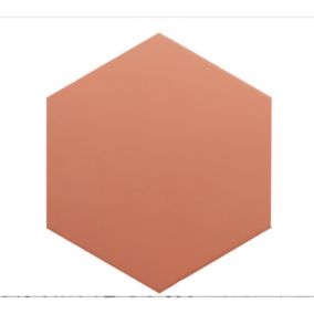 Carrelage sol / mur hexagonal uni terracotta 17,5x20 cm COIMBRA WARM SIENA 30637