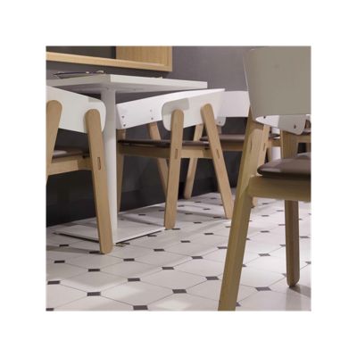 Carrelage sol / mur octogonal uni blanc 20x20 cm VODEVIL OCTOGONE CABARET NACAR