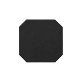 Carrelage sol / mur octogonal uni noir mate 20x20 cm OCTAGON NEGRO MATE