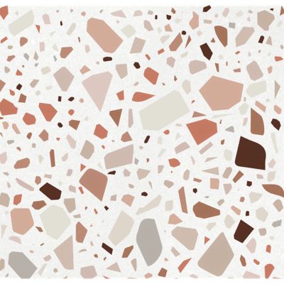 Carrelage sol / mur terrazzo multicouleur 18,6x18,6 cm CONFETTI BIANCO COTTO(vendu par boite de 0.45m2)