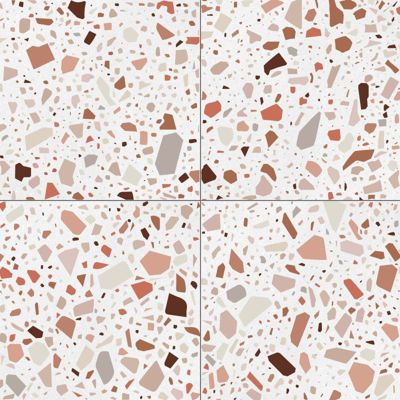 Carrelage sol / mur terrazzo multicouleur 18,6x18,6 cm CONFETTI BIANCO COTTO