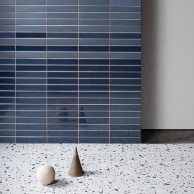 Carrelage sol / mur terrazzo multicouleur 18,6x18,6 cm CONFETTI BIANCO GRIGIO