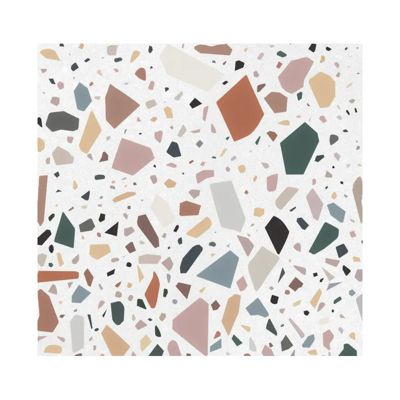 Carrelage sol / mur terrazzo multicouleur 18,6x18,6 cm CONFETTI BIANCO MULTICOLOR