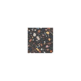 Carrelage sol / mur terrazzo multicouleur 18,6x18,6 cm CONFETTI NERO MULTICOLOR(vendu par boite de 0.45m2)