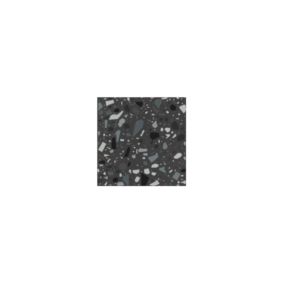 Carrelage sol / mur terrazzo multicouleur 18,6x18,6 cm CONFETTI NERO PETROLIO (vendu par boite de 0.45m2)