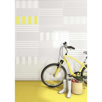 Carrelage sol / mur uni jaune 20x20 cm VODEVIL LIMA