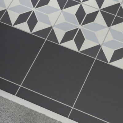 Carrelage sol noir 20 x 20 cm Hydrolic