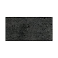 Carrelage sol poli noir 30 x 60 cm Qlife (vendu au carton)