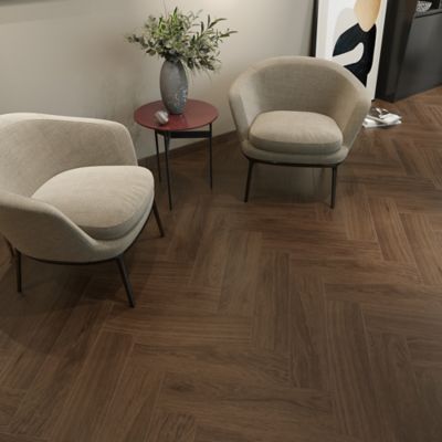 Carrelage sol Wychwood effet bois 60 x 15 cm marron GoodHome