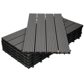 Carrelage terrasse dalles 60x30 cm 2 m² carrelage jardin aspect bois anthracite