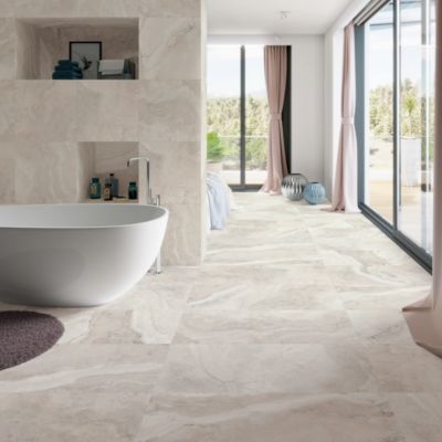 Carrelage Travertino di Caracalla poli Blanc - Poli 120 x 60cm  ( vendu par boite de  1,44 m² )
