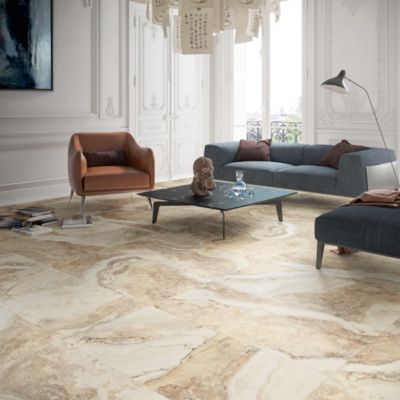 Carrelage Travertino di Caracalla poli Blanc - Poli 120 x 60cm  ( vendu par boite de  1,44 m² )