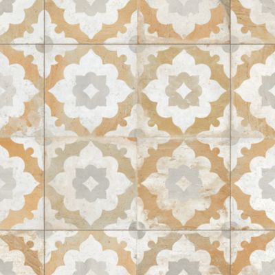 Carrelage Vintage effet Carreau ciment Jaune Ravenna 45x45x0,95 cm Rosaria - Sol et mur intérieur (vendu par carton de 1 m²) - RO'